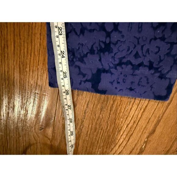Anthropologie the essential skinny burnout velvet pant purple size 8 - Picture 6 of 10